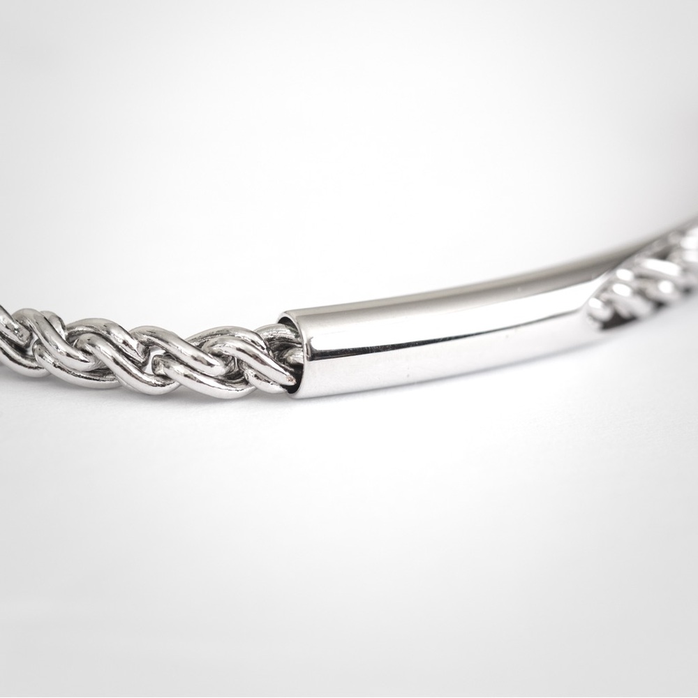 Vintage Biagi silver choker bar choker minimalist timeless classic style 90s Y2K - Picture 9 of 15